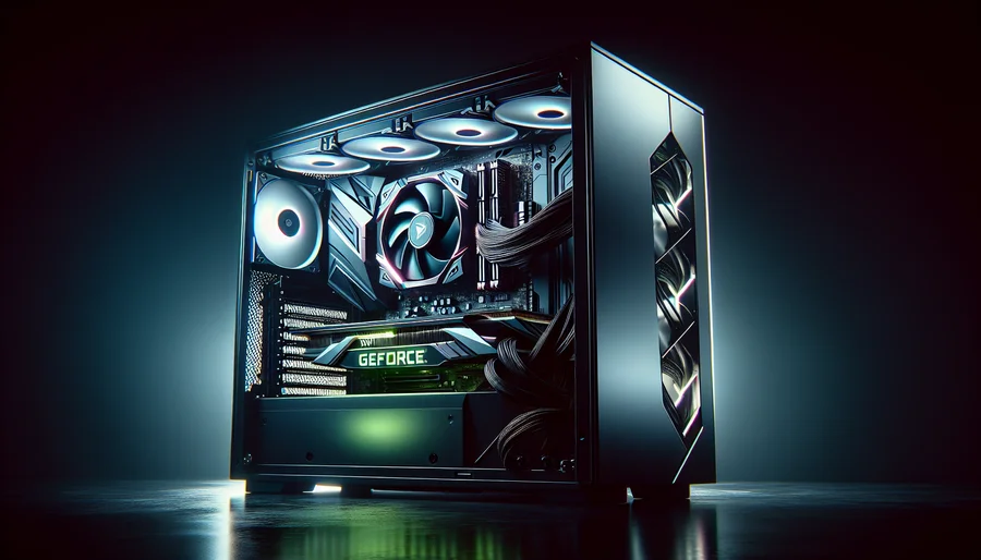Dàn PC gaming cao cấp trang bị card đồ họa RTX 3080 và bộ nguồn máy tính (PSU) chất lượng.