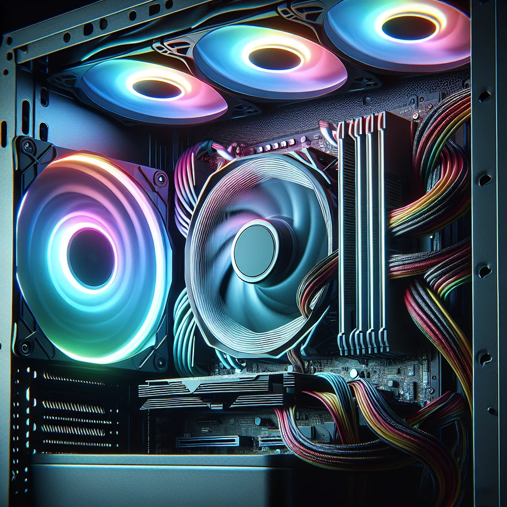 Dàn PC gaming cao cấp với quạt tản nhiệt FDB, đảm bảo hiệu năng và sự yên tĩnh tuyệt đối.