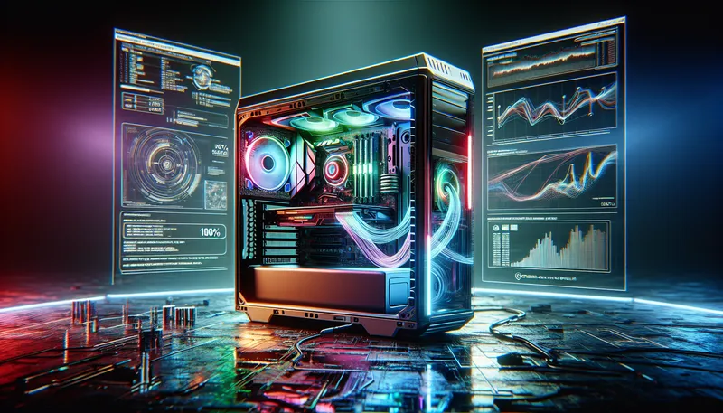Dàn PC gaming mới đang được stress test để kiểm tra sức khỏe tổng quát và độ ổn định.