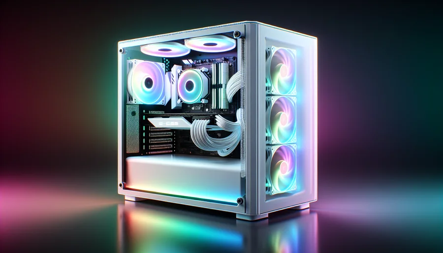 Dàn PC Gaming Ryzen 7 thẩm mỹ, gọn gàng và hiện đại với tản nhiệt nước AIO RGB.