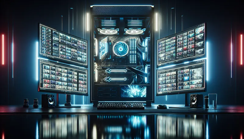Dàn PC Xeon build giả lập chuyên cày game chạy hàng chục tab mượt mà.