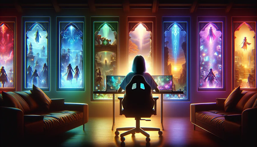 Game thủ đang phân vân lựa chọn giữa nhiều thế giới game MMORPG khác nhau.