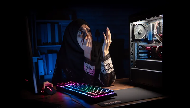 Game thủ thất vọng khi PC gaming cao cấp bị tắt đột ngột do mất điện.