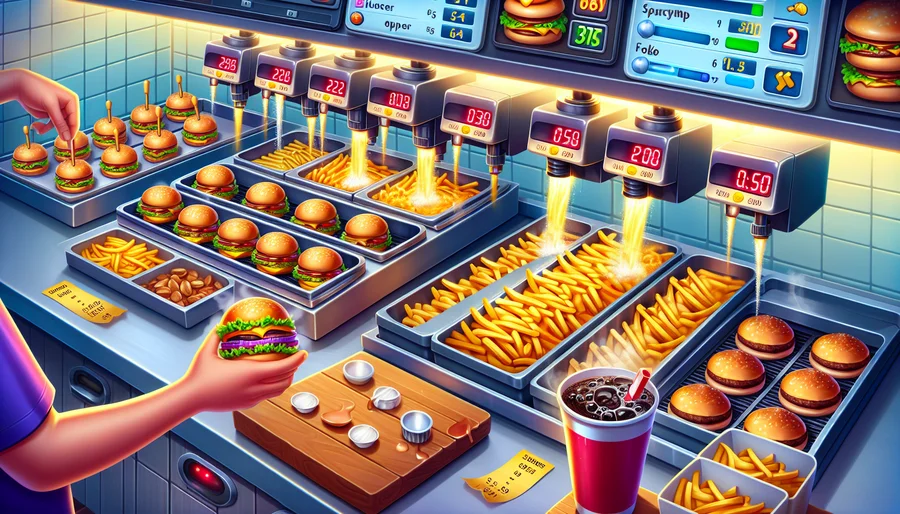 Gameplay của game nấu ăn nhà hàng Cooking Fever đòi hỏi tốc độ và sự tập trung cao độ.