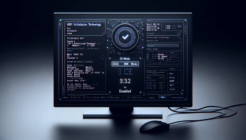 Giao diện BIOS UEFI đang bật tính năng ảo hóa Virtualization Technology (VT).
