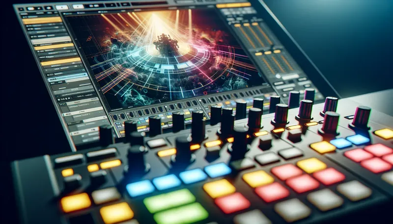 Giao diện Session View độc đáo của phần mềm làm nhạc Ableton Live dùng cho trình diễn live.