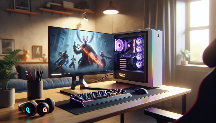 Góc chơi game với dàn PC gaming cũ 15 triệu, tối ưu cho các tựa game eSports trên màn hình Full HD.