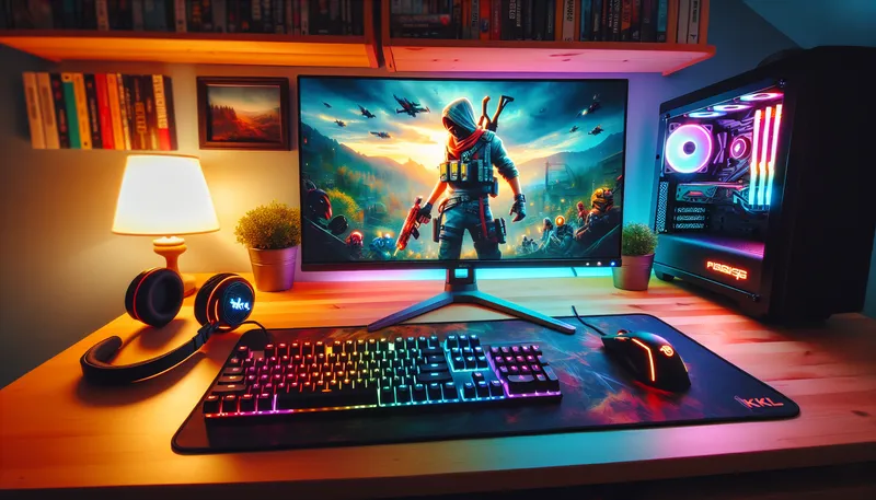 Góc gaming đầy đủ phụ kiện màn hình, bàn phím, chuột giá rẻ dưới 3 triệu đồng cho học sinh sinh viên.