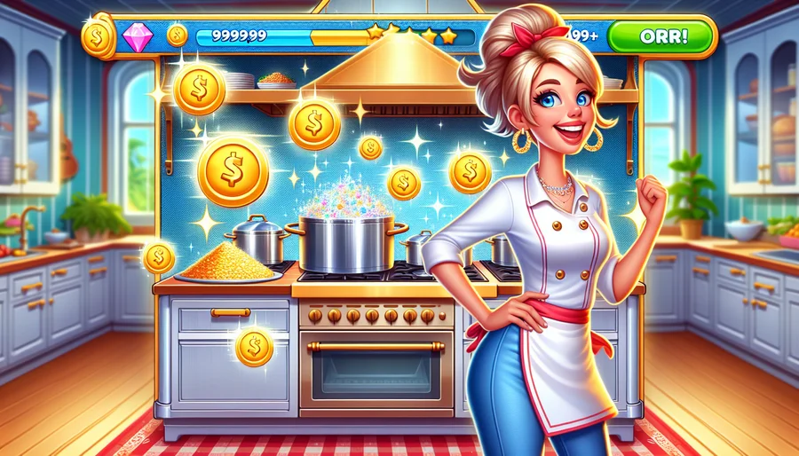 Hack game Đầu Bếp Điên Cuồng với tiền vàng và kim cương vô hạn.