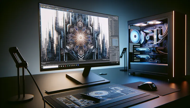 Hiệu năng làm đồ họa và render 3D trên RTX 4060 vượt trội nhờ kiến trúc mới và bộ mã hóa AV1.