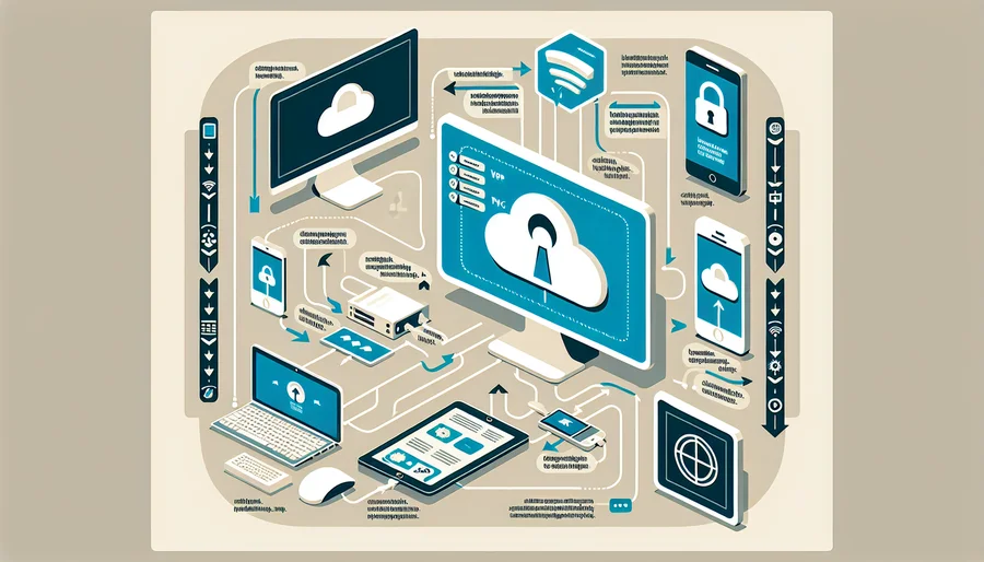 Hình ảnh hướng dẫn cài đặt VPN trên các thiết bị khác nhau.