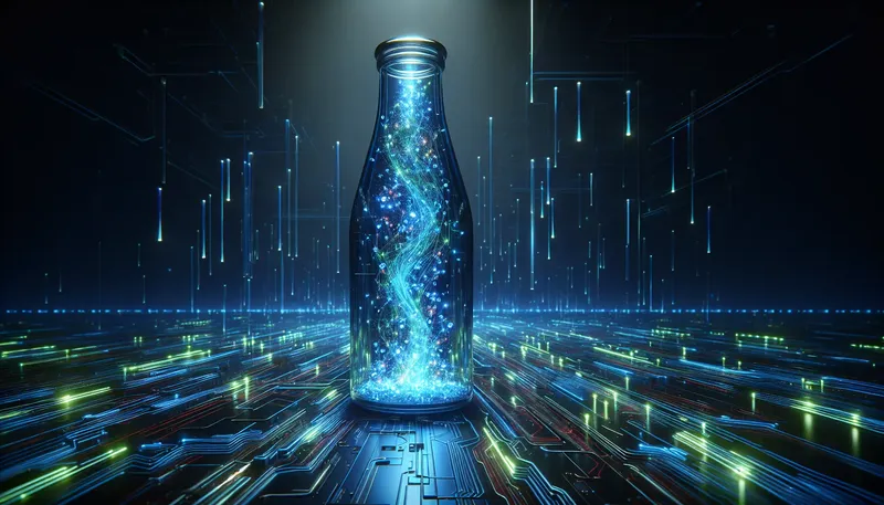 Hình ảnh minh họa khái niệm nghẽn cổ chai (bottleneck) trong hiệu năng máy tính.