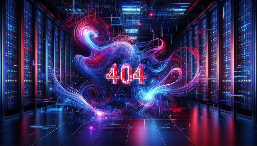 Hình ảnh trừu tượng về lỗi 404 Not Found trong API của Gemini.