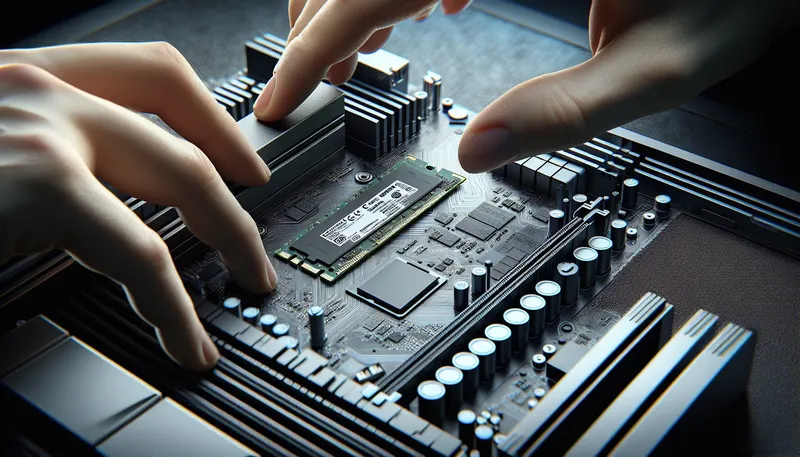 Hướng dẫn lắp ổ cứng SSD M.2 NVMe vào khe cắm trên bo mạch chủ.