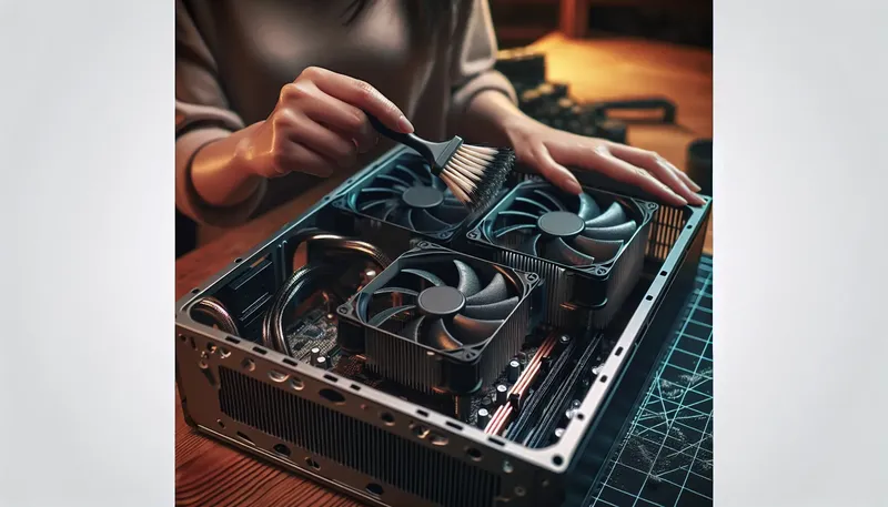 Hướng dẫn vệ sinh két làm mát radiator của tản nhiệt nước AIO để cải thiện luồng khí.