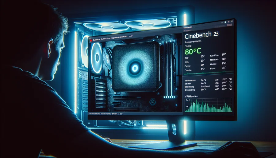 Kết quả benchmark nhiệt độ CPU Ryzen 7 7800X3D khi chạy stress test với tản nhiệt AIO.