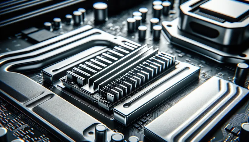 Khe cắm M.2 NVMe Gen 4 trên mainboard B760 bắt buộc phải có tản nhiệt kim loại (heatsink) đi kèm.
