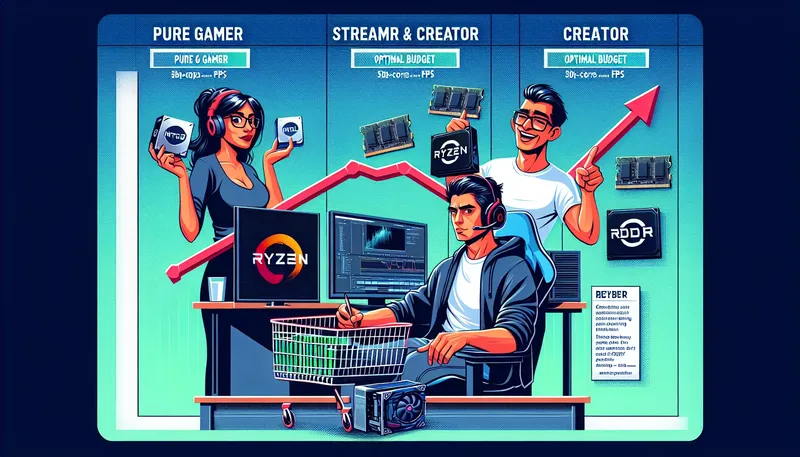 Khuyến nghị lựa chọn CPU: Ryzen 5 cho game thủ, Core i5 cho streamer, và combo Intel + DDR4 cho ngân sách tối ưu.