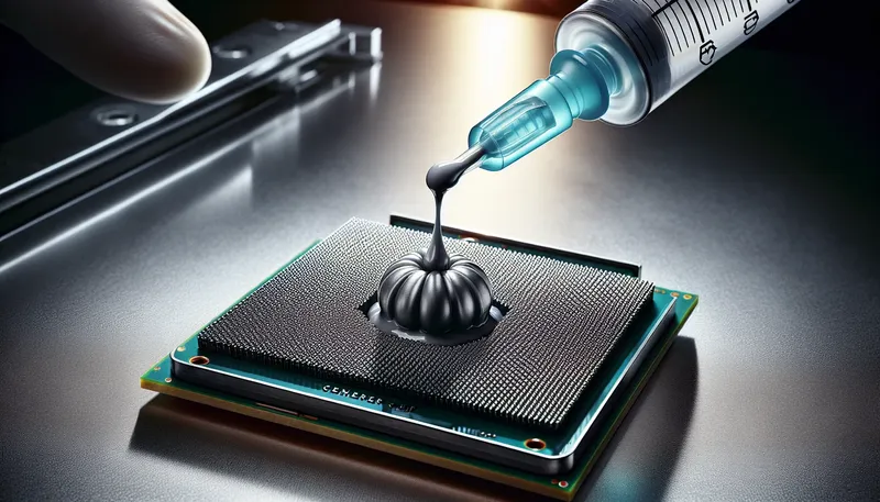 Kỹ thuật tra keo tản nhiệt CPU đúng cách bằng phương pháp hạt đậu ở trung tâm.