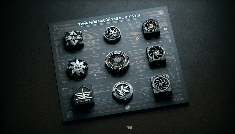 Logo các thương hiệu nguồn PC uy tín và đáng tin cậy như Seasonic, Corsair, Cooler Master.