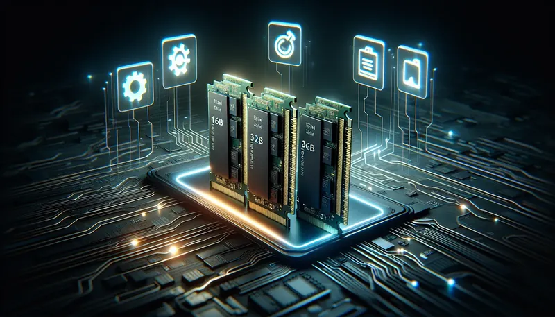 Lựa chọn dung lượng RAM 16GB, 32GB hay 64GB cho máy tính đồ họa chuyên nghiệp.