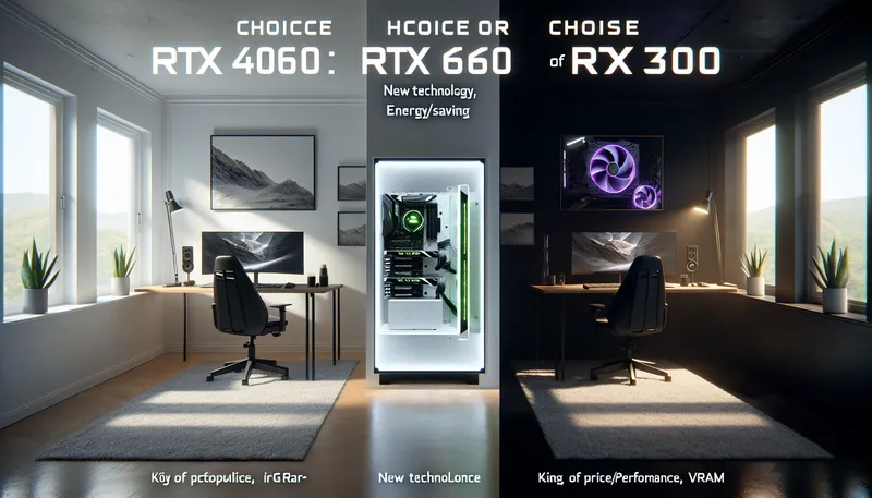 Lựa chọn giữa PC build mới với RTX 4060 và PC build giá rẻ tối ưu cho công việc với RTX 3060 12GB.