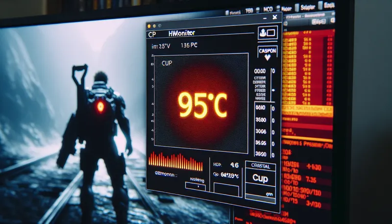 Màn hình hiển thị nhiệt độ CPU quá cao, báo hiệu hiện tượng thermal throttling cần thay quạt tản nhiệt.