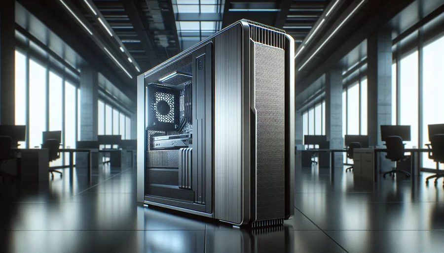 Máy trạm HP Z-Workstation với thiết kế vỏ kim loại phay xước cao cấp và hiện đại, chú trọng vào hệ thống tản nhiệt.