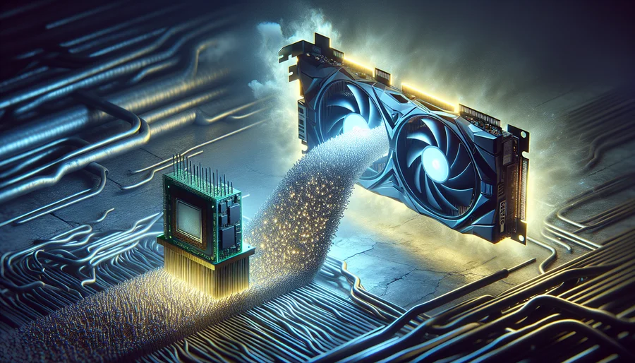 Minh họa hiện tượng nghẽn cổ chai (bottleneck) khi CPU yếu không theo kịp VGA mạnh.
