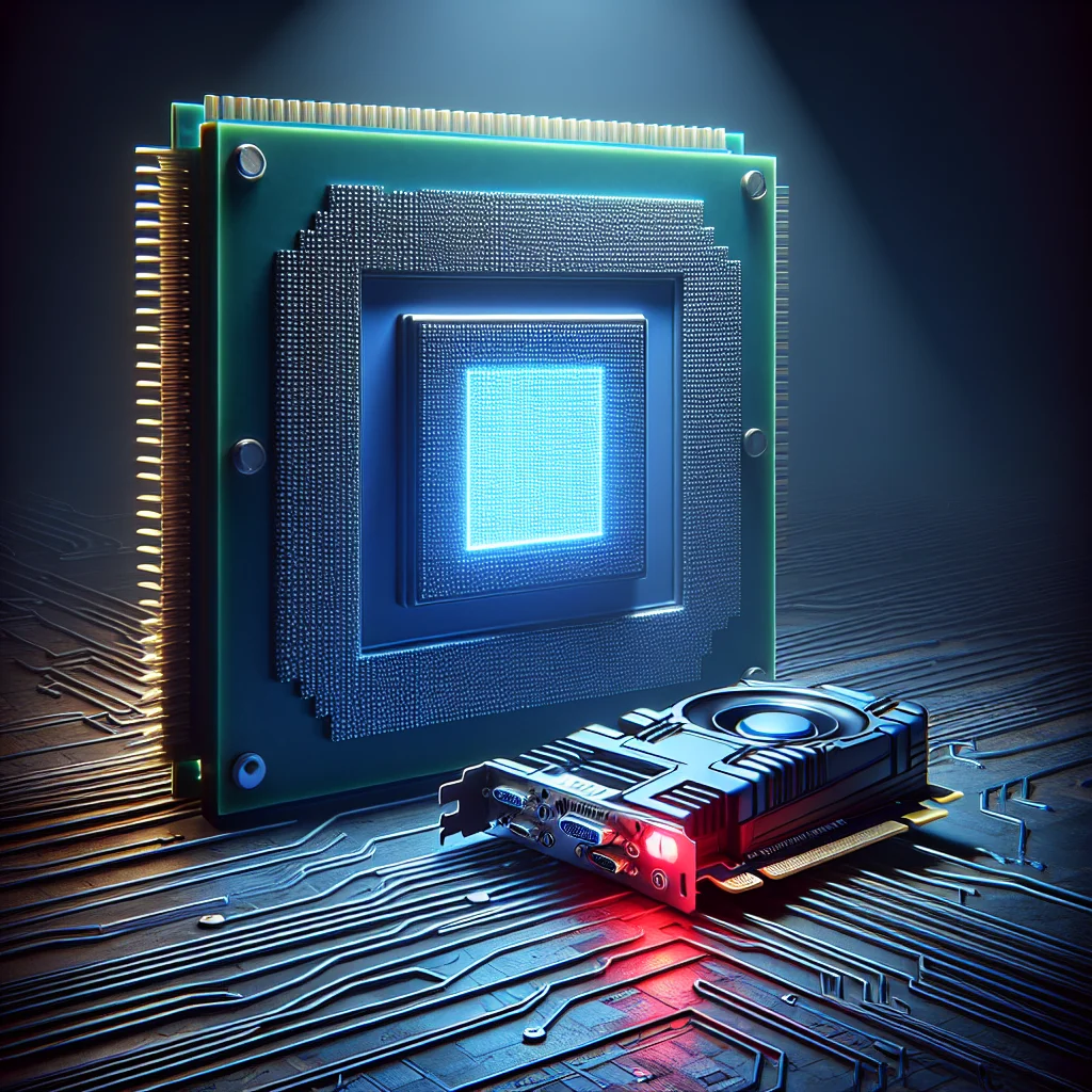 Minh họa hiện tượng nghẽn cổ chai do CPU yếu, khiến VGA mạnh mẽ phải chờ đợi và không phát huy hết hiệu năng.
