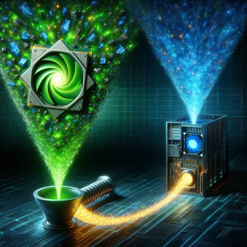 Minh họa hiện tượng nghẽn cổ chai khi CPU Core i5 yếu không cung cấp đủ dữ liệu cho VGA mạnh xử lý.