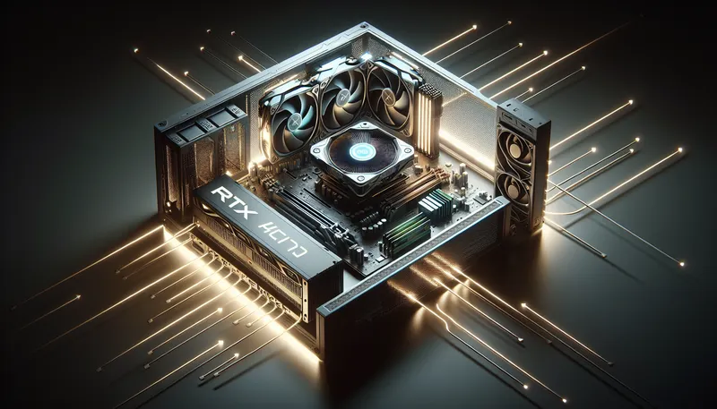 Một bộ máy tính thiết kế 3D cân bằng với VGA, CPU, RAM để không bị nghẽn cổ chai.