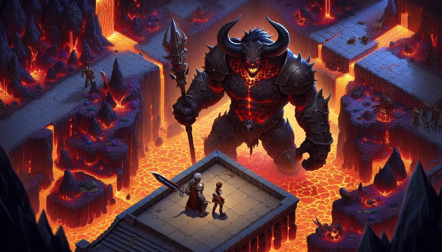 Một cảnh chiến đấu hoành tráng với góc nhìn từ trên xuống trong game Lost Ark.