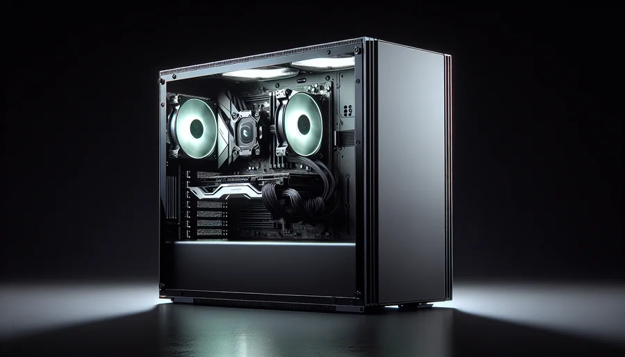 Một cấu hình Dual Xeon hoàn chỉnh trong vỏ case full tower, trang bị hai tản nhiệt khí lớn cho CPU.