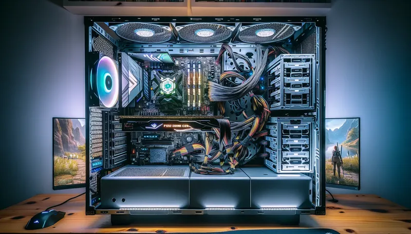 Một dàn PC gaming cũ hoạt động ổn định nhờ đầu tư vào một bộ nguồn máy tính mới, chất lượng.