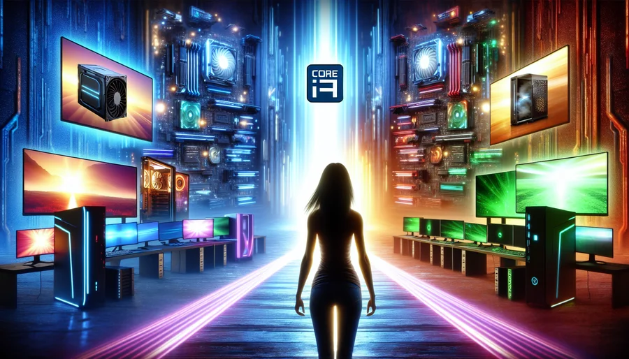 Người dùng đưa ra lựa chọn giữa PC Gaming Core i7 và Core i9.