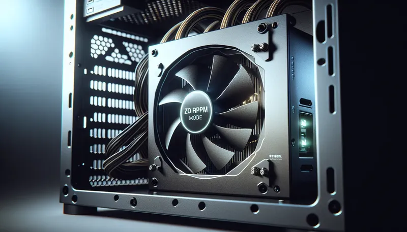 Nguồn máy tính PSU hoạt động ở chế độ semi-fanless, quạt không quay khi tải nhẹ để đảm bảo im lặng tuyệt đối.