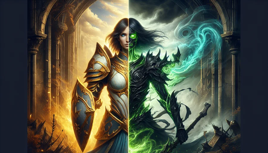 Nhân vật mang hai dòng máu, kết hợp sức mạnh của hai lớp nhân vật khác nhau trong game Grim Dawn.