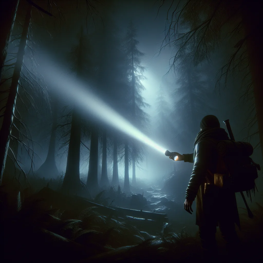 Đồ họa Ray Tracing trong game Alan Wake 2 tạo ra không khí kinh dị với hiệu ứng ánh sáng và bóng tối.