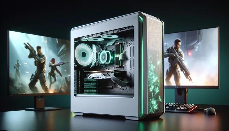 PC gaming i3-12100F trang bị card đồ họa NVIDIA RTX 4060 với công nghệ DLSS 3 Frame Generation.