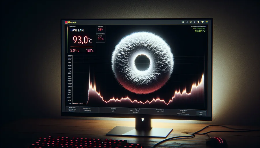 Phần mềm FurMark đang chạy stress test và cho thấy nhiệt độ VGA tăng vọt lên trên 90 độ C.