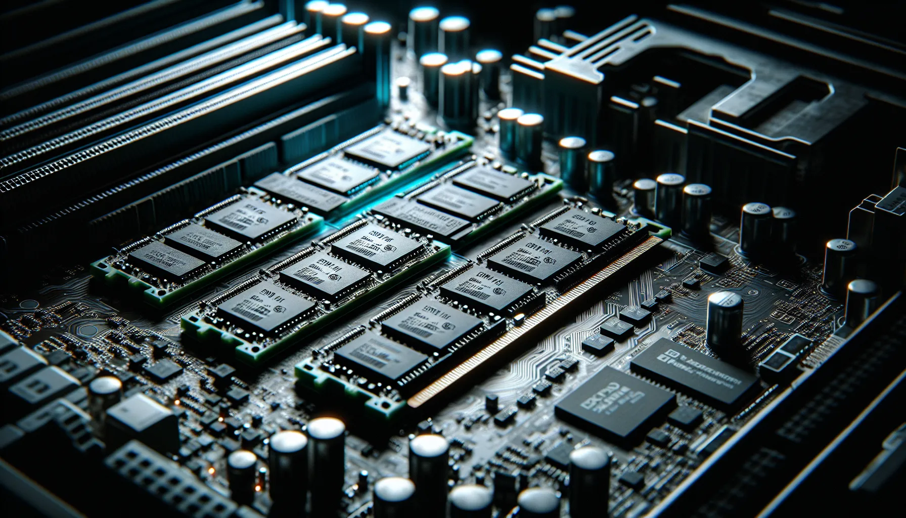 RAM được lắp đặt trên mainboard.