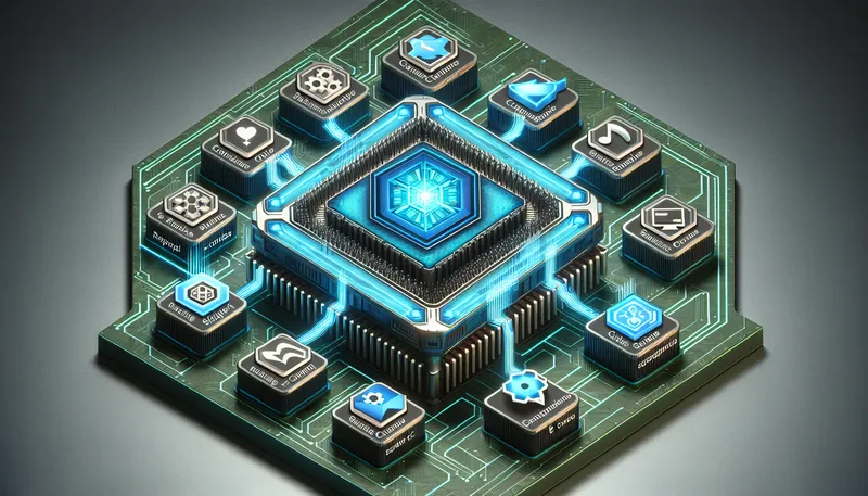 Sơ đồ kiến trúc lai của CPU Intel i5-13400F với các nhân P-Core xử lý game và E-Core xử lý tác vụ nền.