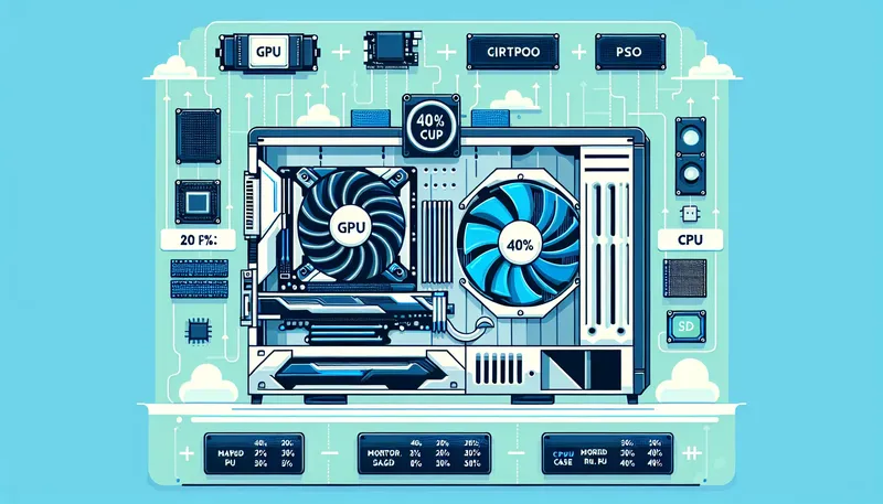 Sơ đồ phân bổ ngân sách theo quy tắc 40-20-40 để build PC gaming 20 triệu cân bằng, tránh nghẽn cổ chai.