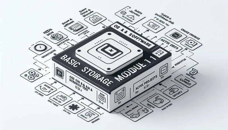Sơ đồ phân chia ổ cứng dựng phim mô hình cơ bản gồm 1 SSD và 1 HDD.