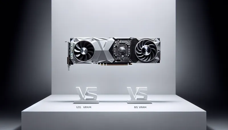 So sánh card đồ họa RTX 3060 12GB VRAM và RTX 4060 8GB VRAM cho công việc 3D.