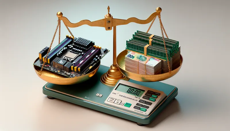 So sánh chi phí tổng thể khi xây dựng một bộ PC dùng nền tảng DDR4 và DDR5.