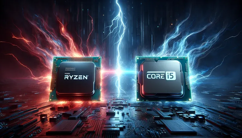 So sánh CPU AMD Ryzen 5 và Intel Core i5 - cuộc đối đầu giữa hai bộ vi xử lý gaming tầm trung năm 2024.