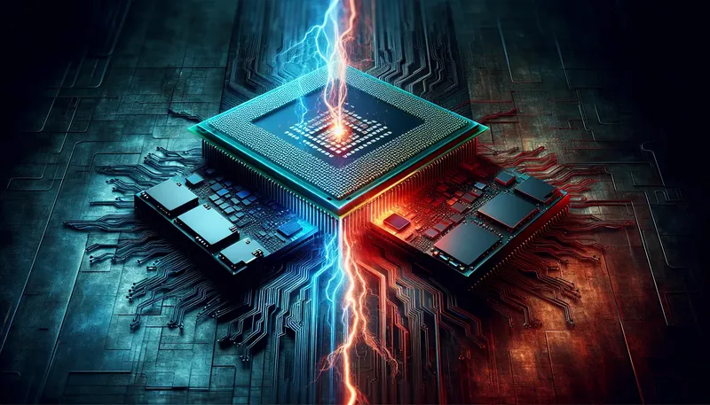 So sánh CPU làm nhạc giữa Intel (màu xanh) và AMD (màu đỏ).
