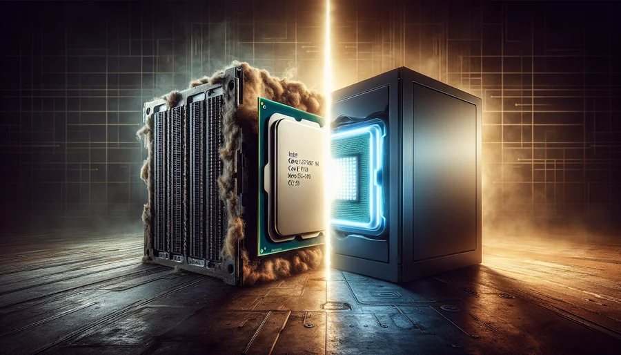 So sánh CPU render Xeon E5-2696 v4 cũ và Core i5-13600K mới.
